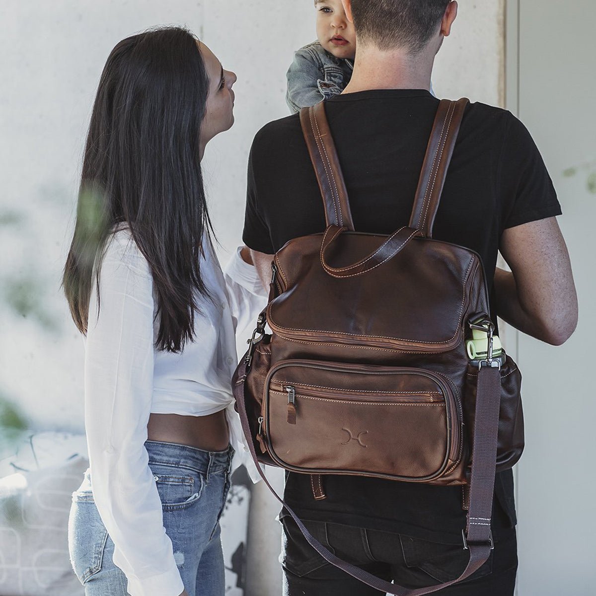 Thandana Leather Nappy Backpack - KaryKase