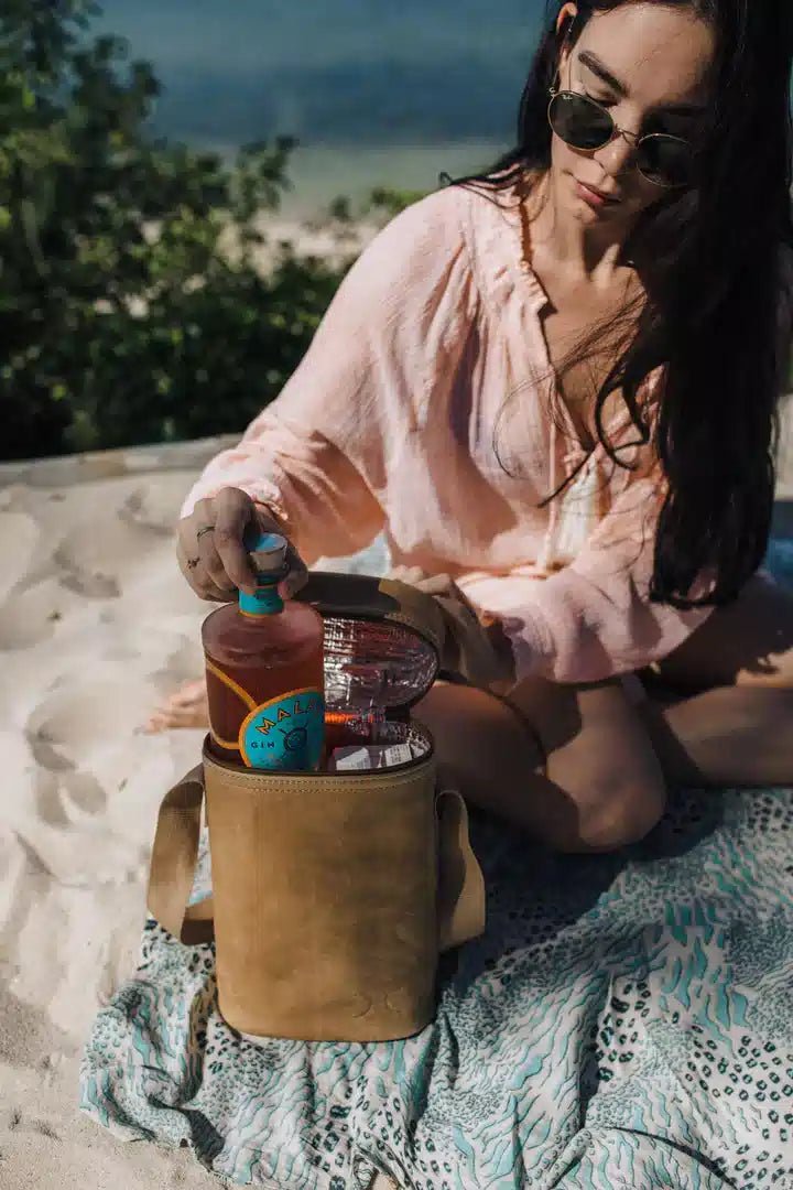 Thandana Leather Wine Cooler Double Carry Bag - KaryKase