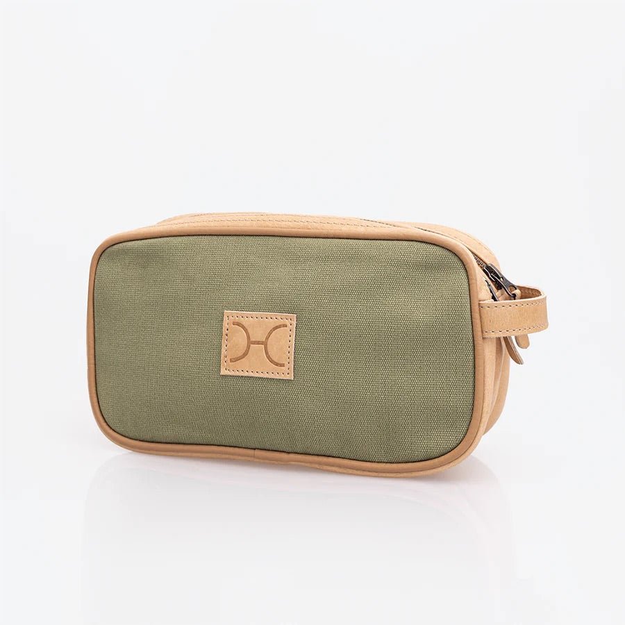Thandana Mens Double Zip Vanity Wax Canvas Case - KaryKase