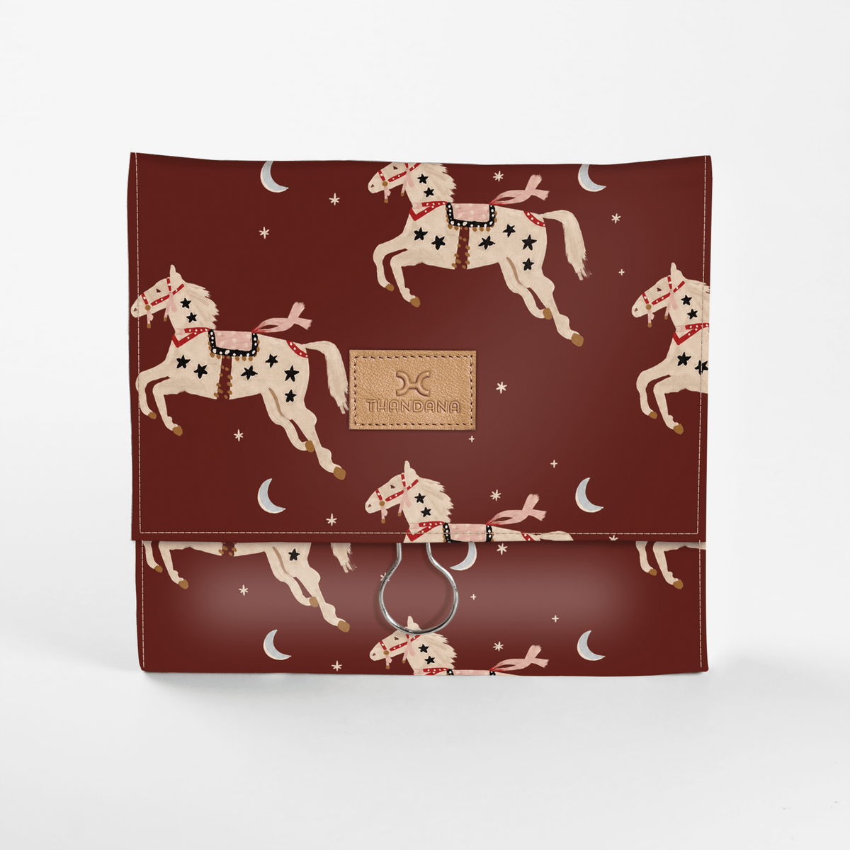 Thandana Roll Up Laminated Fabric Toiletry Bag With Hook - KaryKase