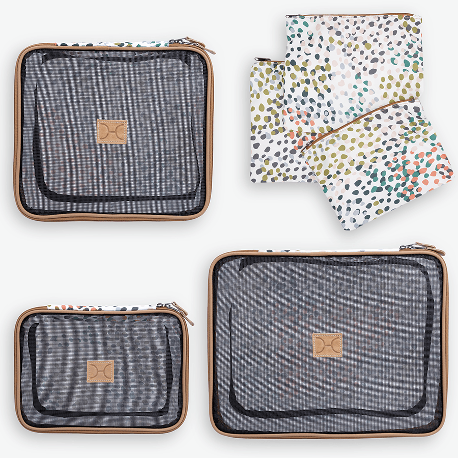 Thandana Travel Luggage Organiser Pods - 6 Piece Set | Confetti - All about - KaryKase