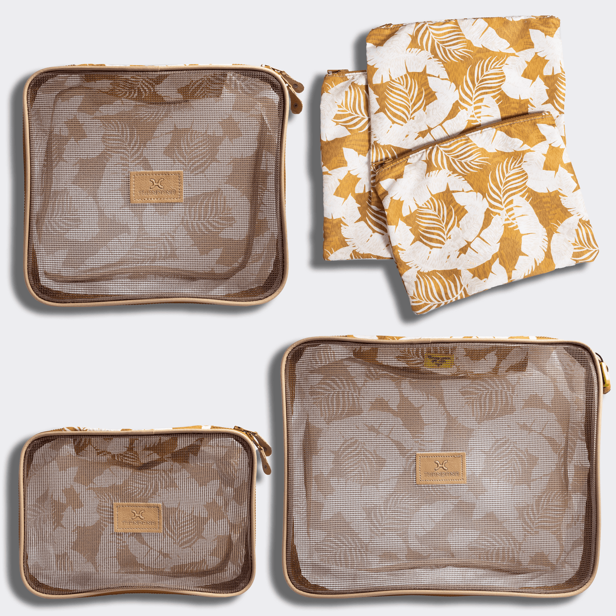 Thandana Travel Luggage Organiser Pods - 6 Piece Set | Fauna - Earth - KaryKase