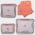 Thandana Travel Luggage Organiser Pods - 6 Piece Set | Linear - Preppy - KaryKase