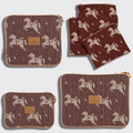 Thandana Travel Luggage Organiser Pods - 6 Piece Set | Midnight Pony - Cherry - KaryKase
