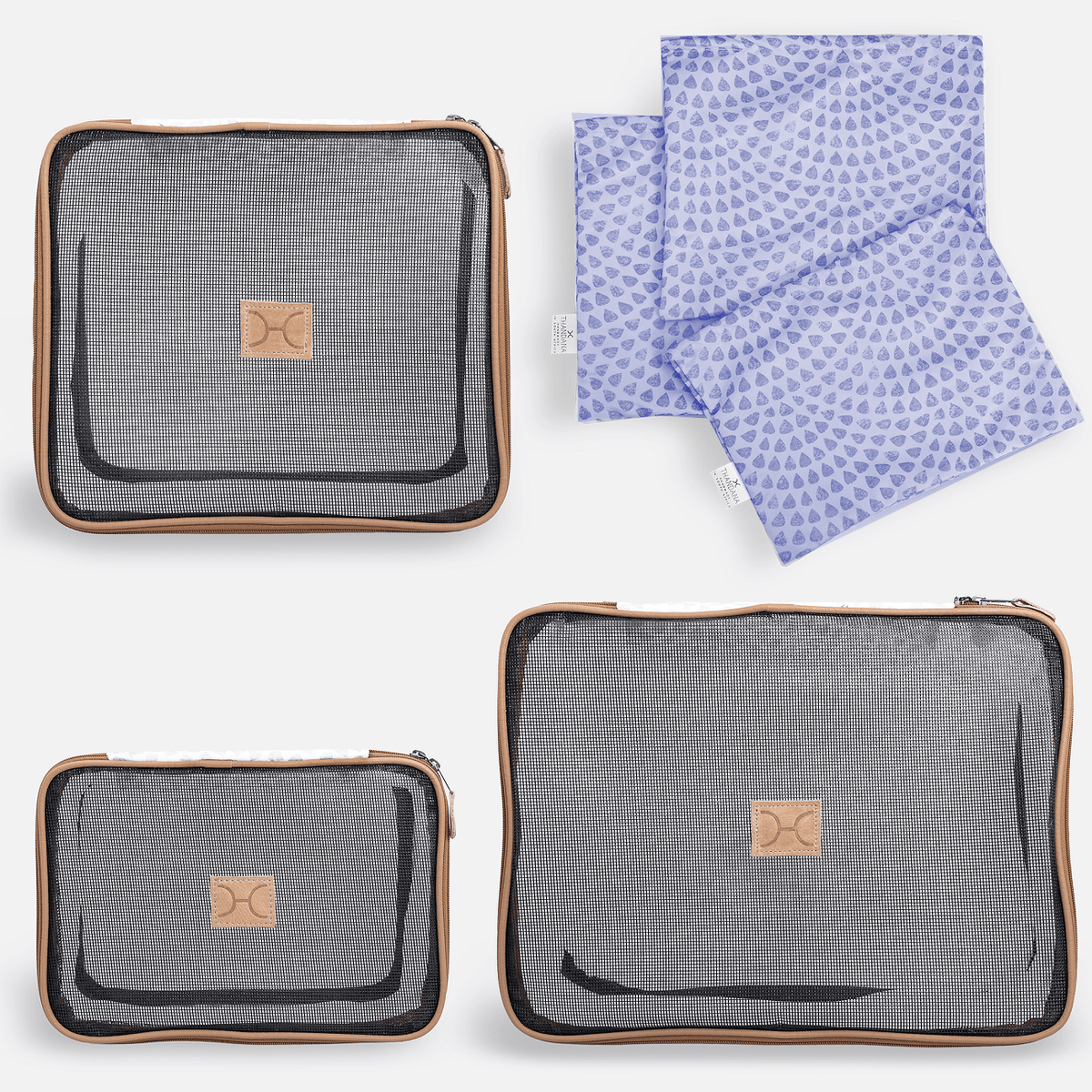 Thandana Travel Luggage Organiser Pods - 6 Piece Set | Scale Away with me - Blue - KaryKase