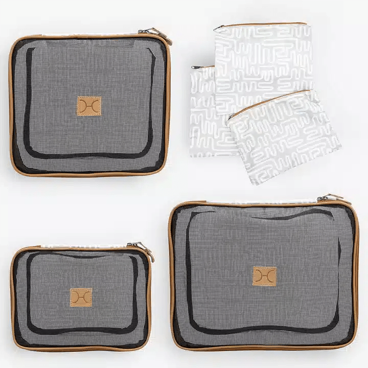 Thandana Travel Luggage Organizer Pods - 6 Piece Set | Geo - Moonstruck - KaryKase