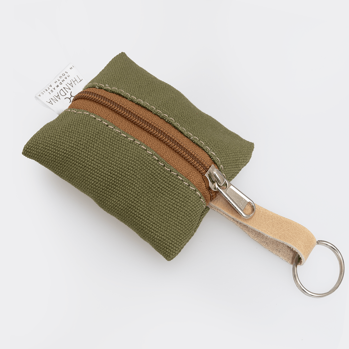 Thandana Wax Canvas & Leather Key Ring - KaryKase