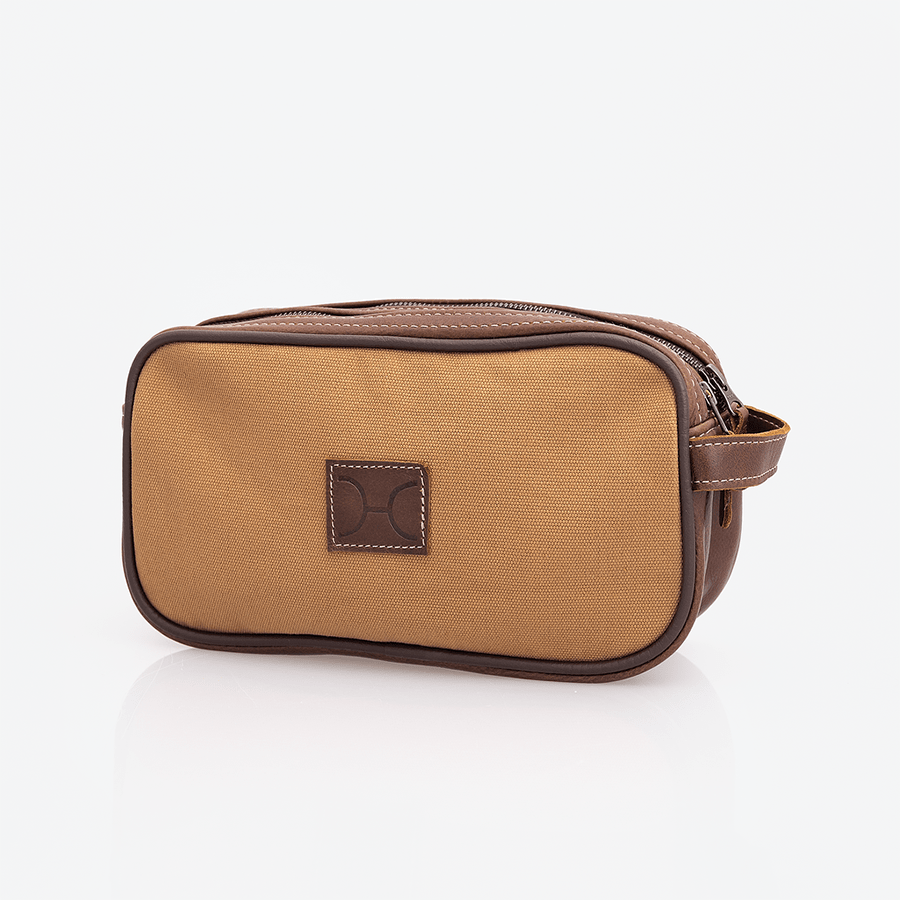 Thandana Womens Double Zip Vanity Wax Canvas Case - KaryKase
