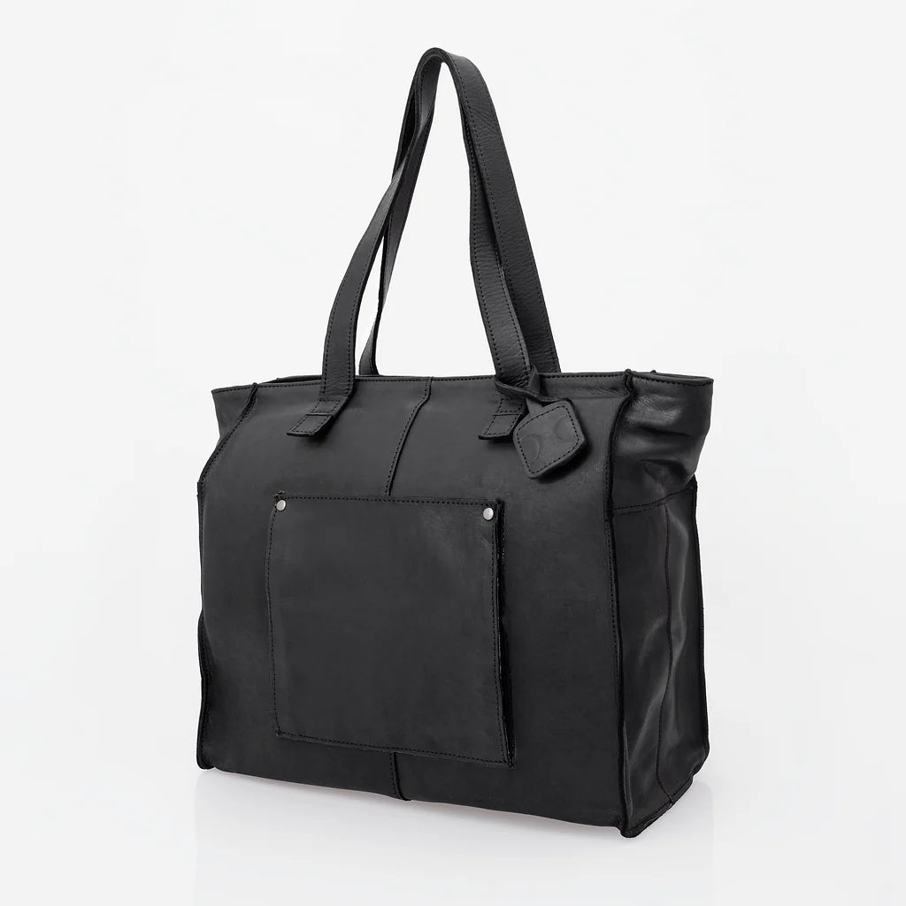 Thandana Zippered Travel Tote Leather Handbag - KaryKase