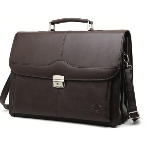Tosca 3 Division PU Laptop Briefcase - KaryKase