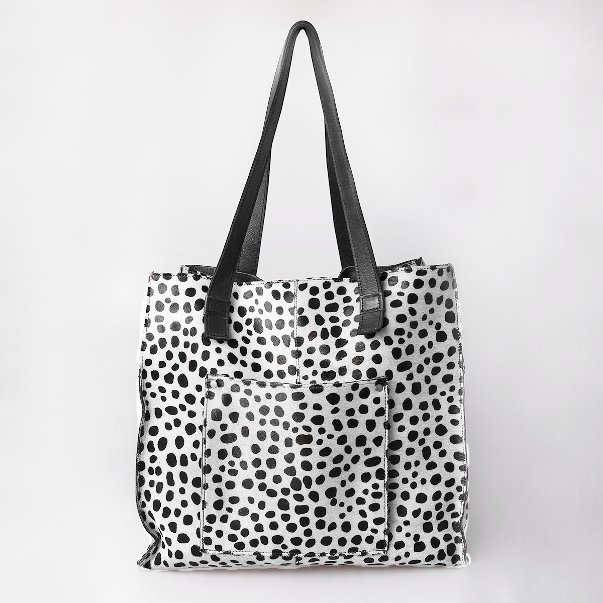 Cheetah Black spot White leather