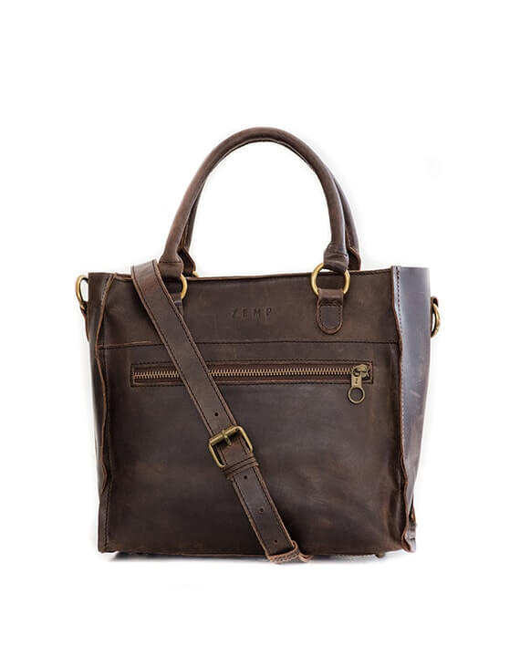Zemp Bastille Grab and Go Handbag | Waxy Brown - KaryKase