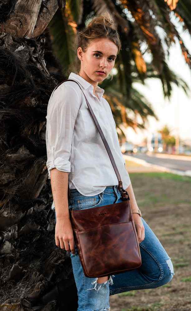 Zemp Boston Cross Body Bag | Waxy Brown - KaryKase