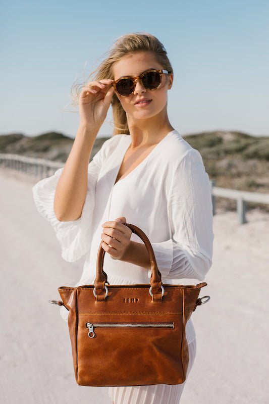 Zemp Paris Grab Handbag | Chestnut - KaryKase
