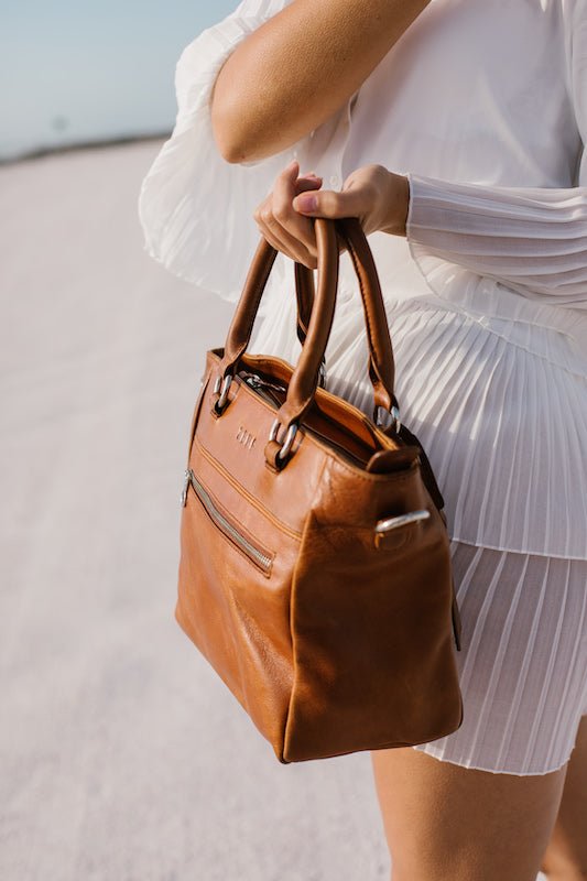 Zemp Paris Grab Handbag | Waxy Tan - KaryKase